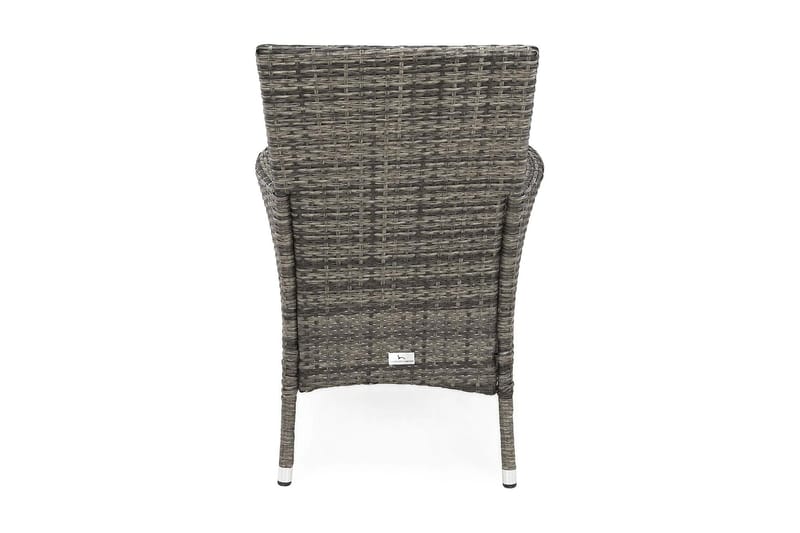 Thor utefåtölj – loungelenestol utemøbler i kunstrotting - Svart / grå - Hagemøbler - Stoler & Lenestoler - Utelenestoler