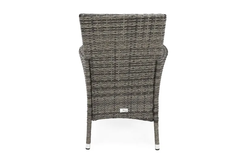 Thor utefåtölj – loungelenestol utemøbler i kunstrotting - Svart / grå - Hagemøbler - Stoler & Lenestoler - Utelenestoler