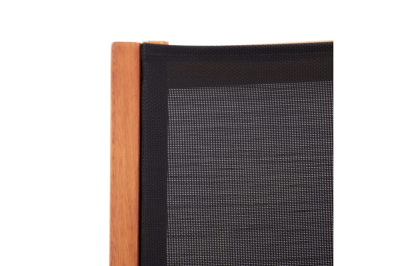 Utendørs lenestol svart heltre eukalyptus og textilene - Svart - Loungestol ute - Utelenestoler