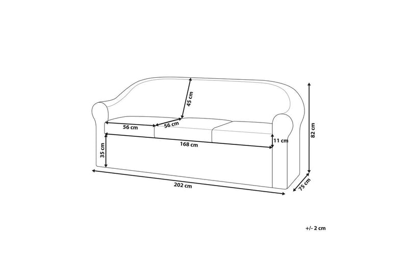 3-sitssoffa Beliani Livadeia Natural||White - Hagemøbler - Loungemøbler - Lounge sofa