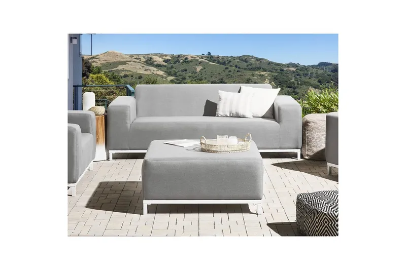 3-sitssoffa Beliani Rovigo Grey||White - Hagemøbler - Loungemøbler - Lounge sofa