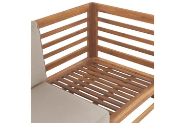 3-sitssoffa Beliani Trani Ljus trä/grått/beige, Ja Light wood||Grey||Beige - Hagemøbler - Loungemøbler - Lounge sofa