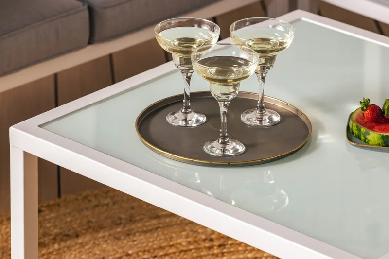 Ariany Hjørnesofa - Hvit/Grå - Hagemøbler - Loungemøbler - Lounge sofa