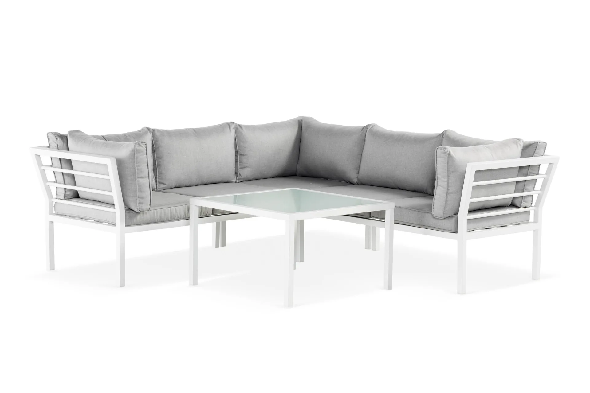 Ariany Hjørnesofa - Hvit/Grå