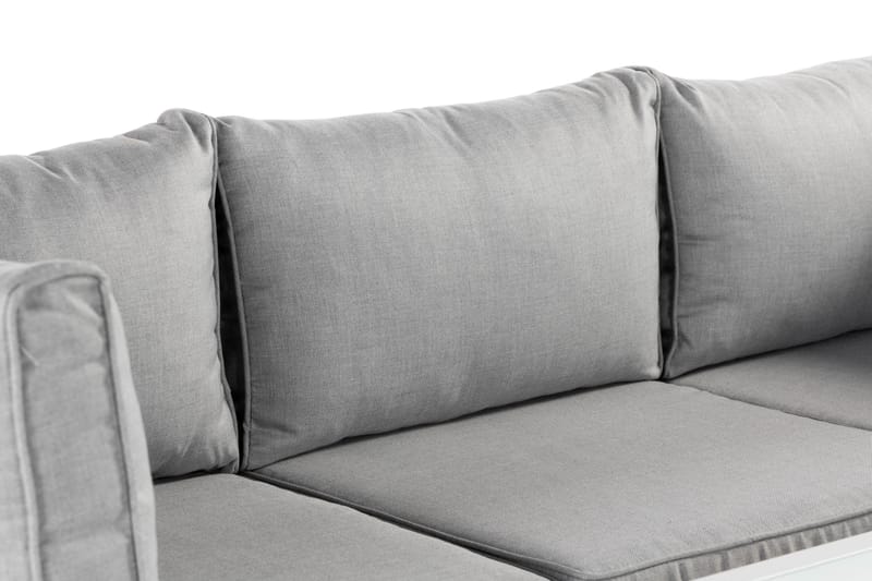 Ariany Hjørnesofa - Hvit/Grå - Hagemøbler - Loungemøbler - Lounge sofa