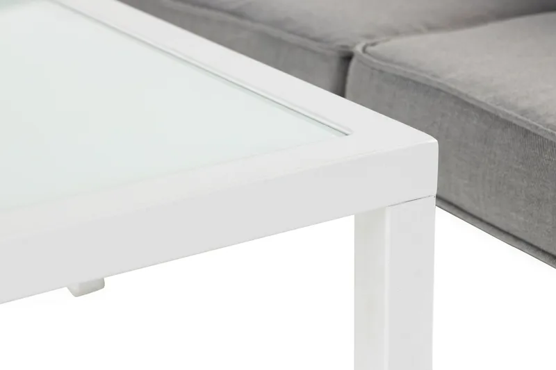 Ariany Hjørnesofa - Hvit/Grå - Hagemøbler - Loungemøbler - Lounge sofa