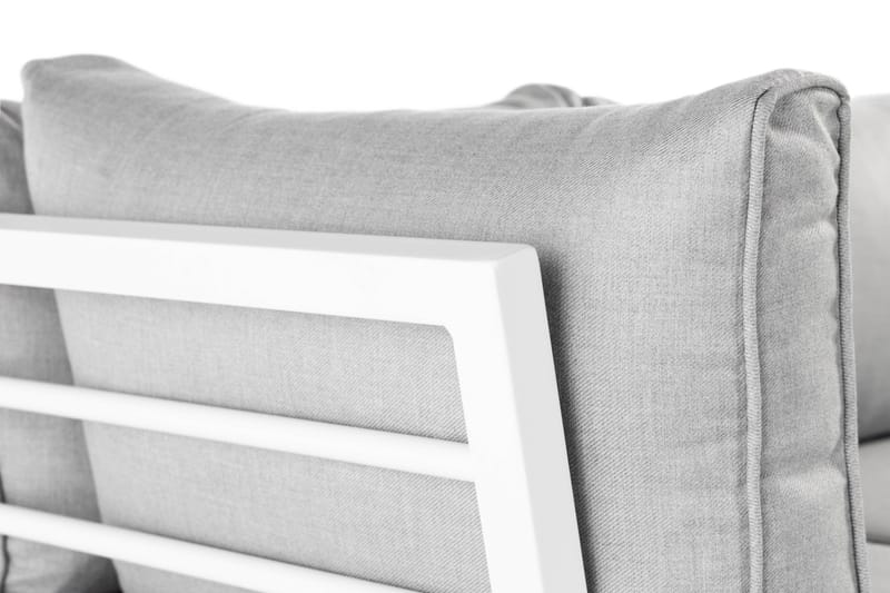 Ariany Hjørnesofa - Hvit/Grå - Hagemøbler - Loungemøbler - Lounge sofa