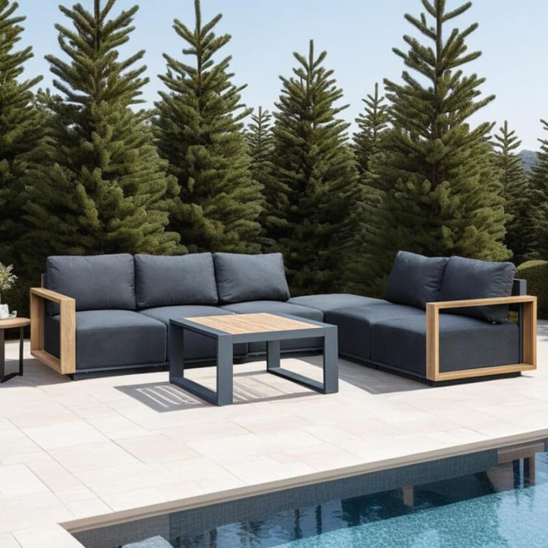Armlener til sofamodul HOME4YOU 88x52,5x10 cm (2 stk. H+V) - Grå - Hagemøbler - Loungemøbler - Møbeltrekkpakker
