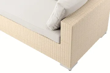Bahamas utendørs L-sofa venstre 8-seters med lenestol og bord - Beige - Hagemøbler - Loungemøbler - Sofagruppe utendørs