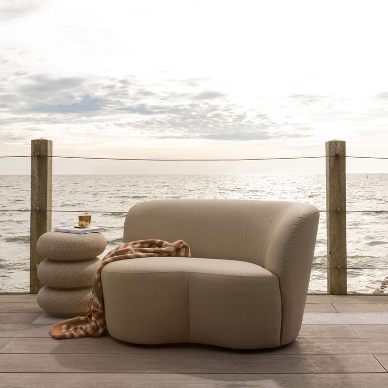 2-seters sofa Stone utendørs høyre - Sand - Hagemøbler - Loungemøbler - Moduler