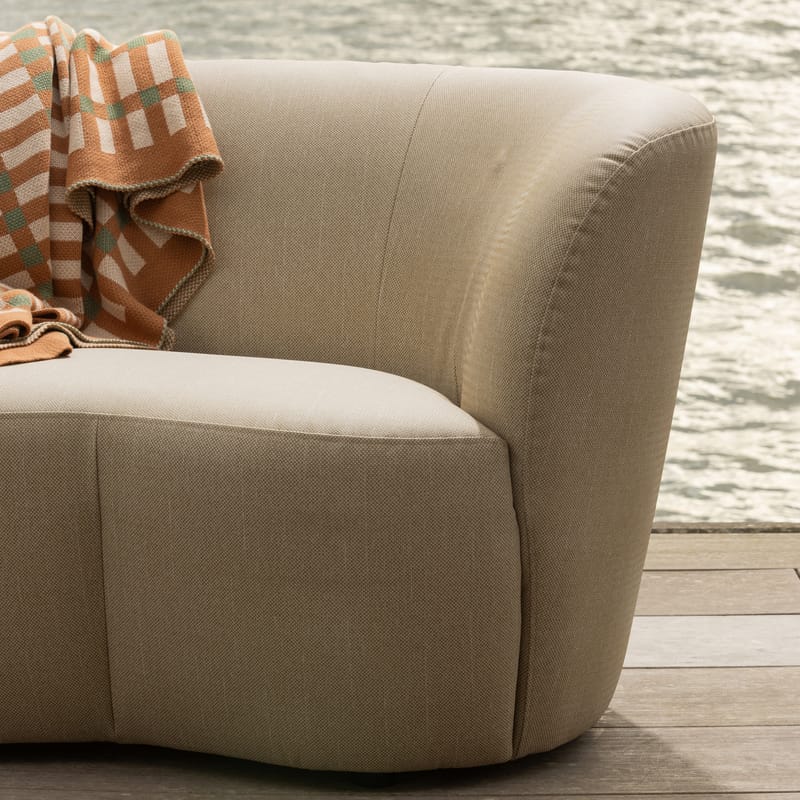 2-seters sofa Stone utendørs høyre - Sand - Hagemøbler - Loungemøbler - Moduler