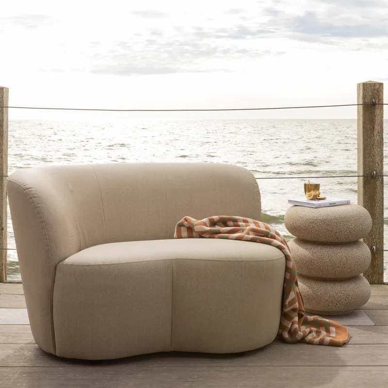 2-seters sofa Stone utendørs venstre - Sand - Hagemøbler - Loungemøbler - Moduler