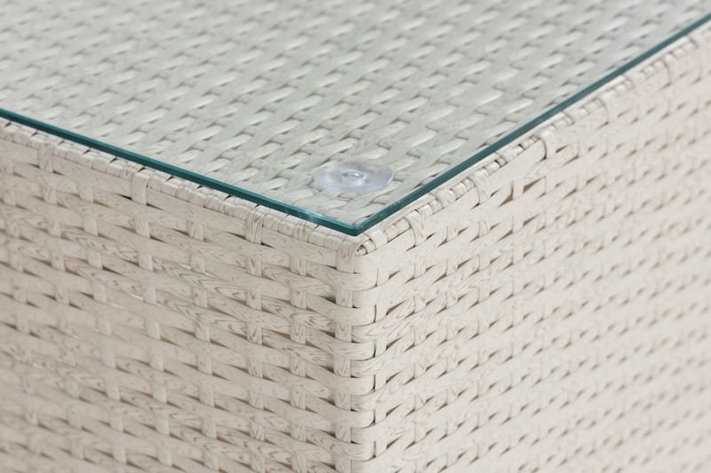 Bahamas Divan/Bord 75x75 cm - Hvit - Hagemøbler - Loungemøbler - Moduler