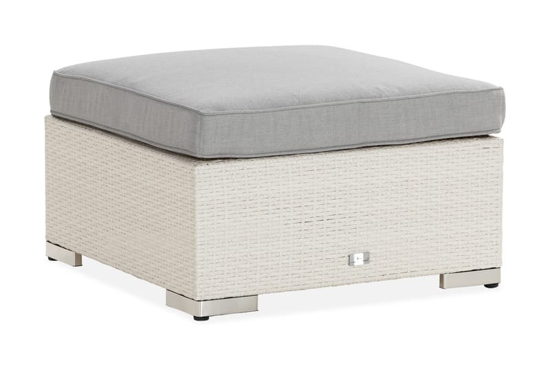 Bahamas Divan/Bord 75x75 cm - Hvit - Hagemøbler - Loungemøbler - Moduler