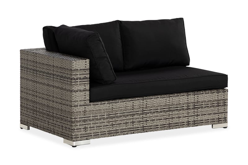 Bahamas Høyremodul 140 cm - Grå - Hagemøbler - Loungemøbler - Moduler - Hjørnemodul hagesofa