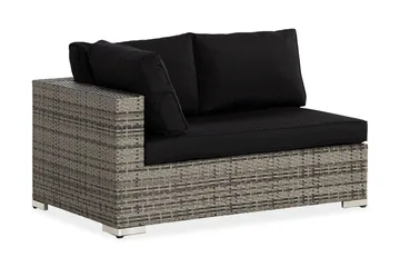 Bahamas Høyremodul 140 cm - Grå - Hagemøbler - Loungemøbler - Moduler - Hjørnemodul hagesofa