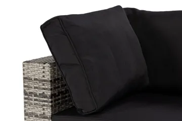 Bahamas Høyremodul 140 cm - Grå - Hagemøbler - Loungemøbler - Moduler - Hjørnemodul hagesofa
