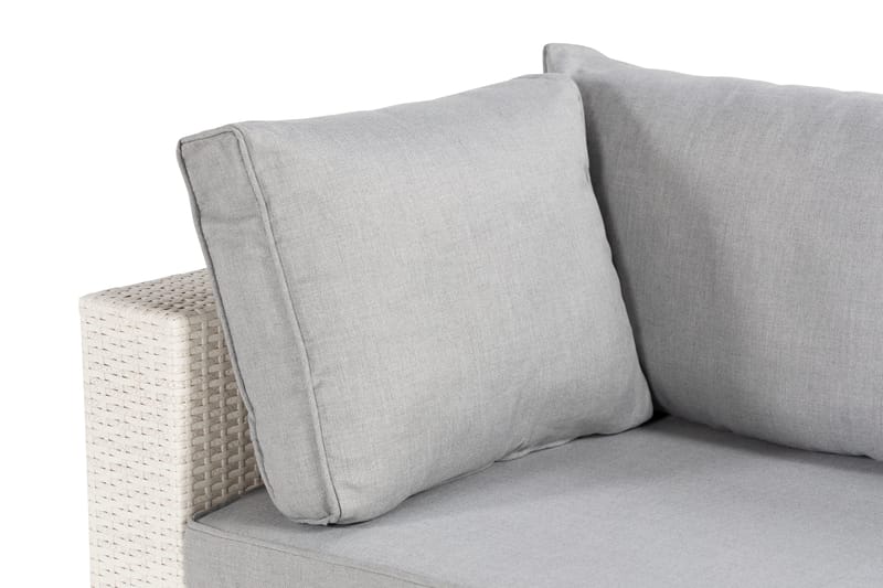 Bahamas Høyremodul 140 cm - Hvit - Hagemøbler - Loungemøbler - Moduler - Hjørnemodul hagesofa