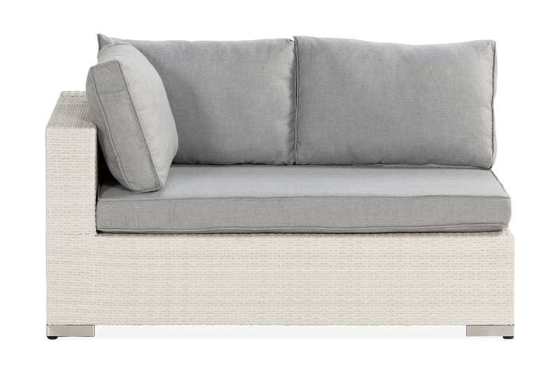 Bahamas Høyremodul 140 cm - Hvit - Hagemøbler - Loungemøbler - Moduler - Hjørnemodul hagesofa