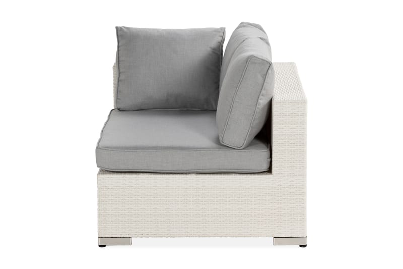 Bahamas Høyremodul 140 cm - Hvit - Hagemøbler - Loungemøbler - Moduler - Hjørnemodul hagesofa