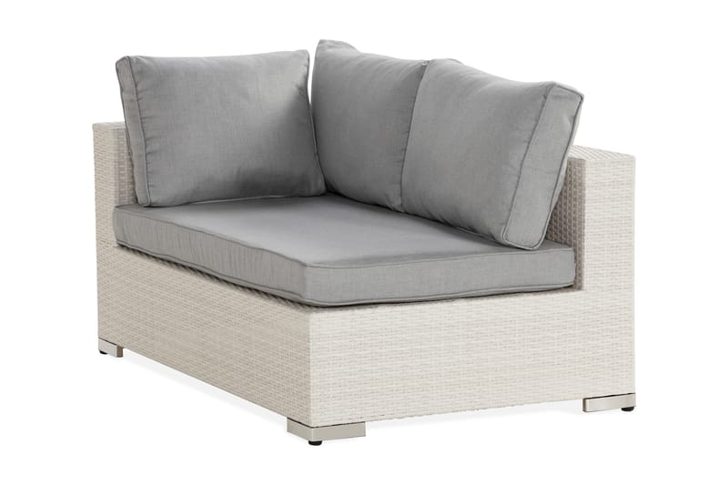 Bahamas Høyremodul 140 cm - Hvit - Hagemøbler - Loungemøbler - Moduler - Hjørnemodul hagesofa
