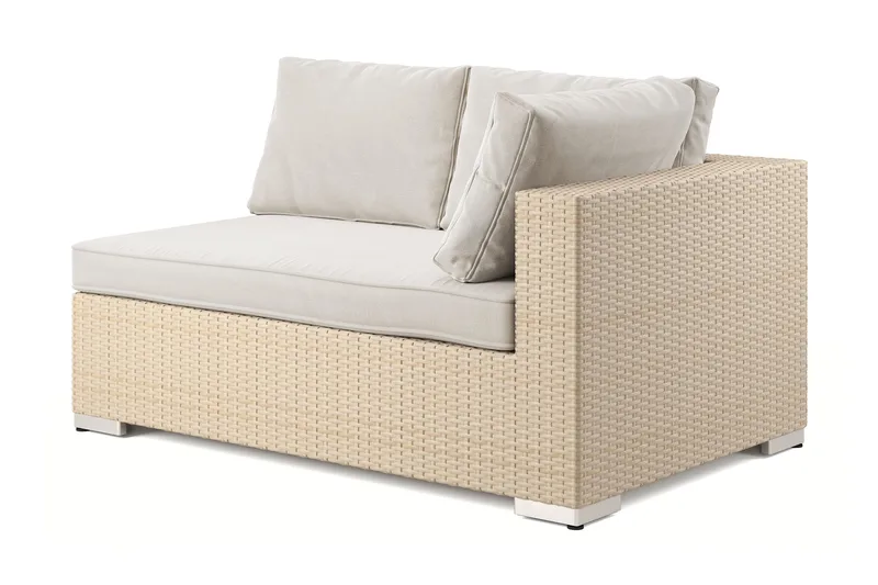 Bahamas Høyremodul Utendørs 140 cm - Beige - Hagemøbler - Loungemøbler - Moduler