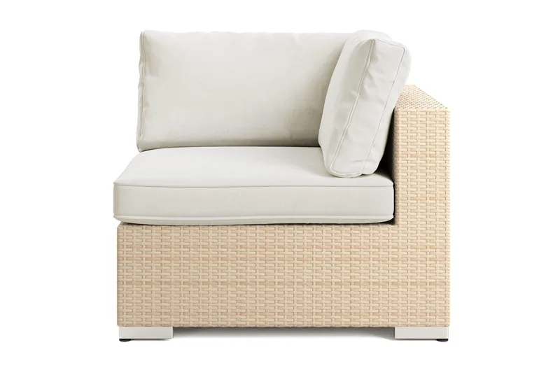 Bahamas Hjørnemodul Utendørs i Kunstrotting - Beige - Hagemøbler - Loungemøbler - Moduler - Hjørnemodul hagesofa