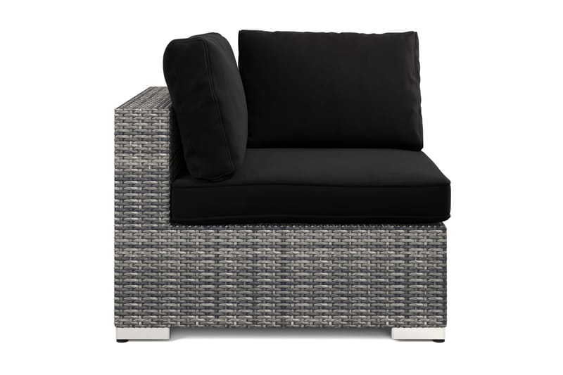 Bahamas Hjørnemodul Utendørs i Kunstrotting - Grå - Hagemøbler - Loungemøbler - Moduler - Hjørnemodul hagesofa