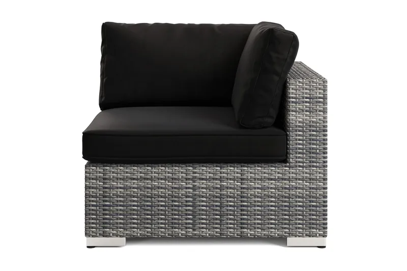 Bahamas Hjørnemodul Utendørs i Kunstrotting - Grå - Hagemøbler - Loungemøbler - Moduler - Hjørnemodul hagesofa