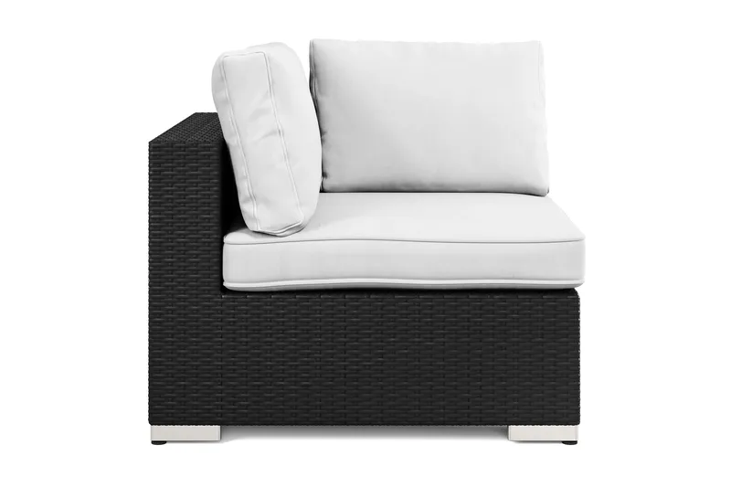 Bahamas Hjørnemodul Utendørs i Kunstrotting - Svart - Hagemøbler - Loungemøbler - Moduler - Hjørnemodul hagesofa