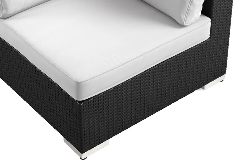 Bahamas Hjørnemodul Utendørs i Kunstrotting - Svart - Hagemøbler - Loungemøbler - Moduler - Hjørnemodul hagesofa