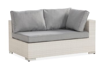 Bahamas Venstremodul 140 cm - Hvit - Hagemøbler - Loungemøbler - Moduler