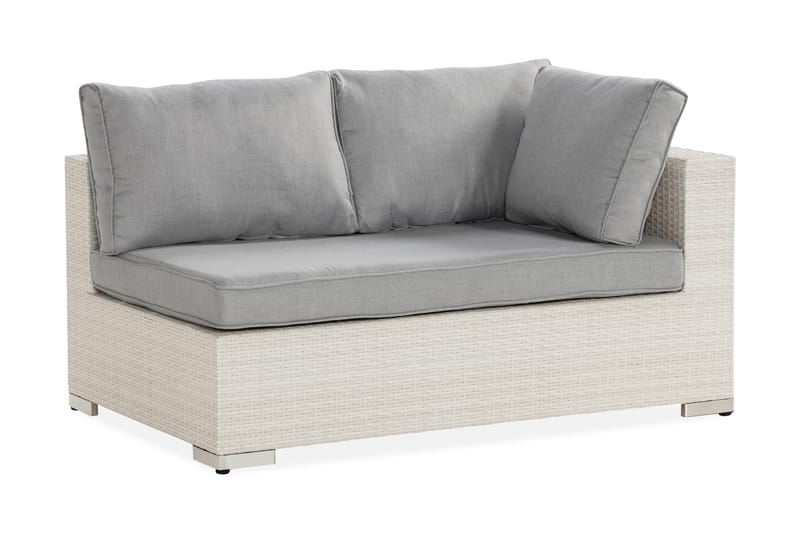 Bahamas Venstremodul 140 cm - Hvit - Hagemøbler - Loungemøbler - Moduler
