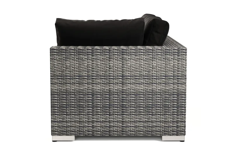 Bahamas Venstremodul Utendørs 140 cm i Kunstrotting - Grå - Hagemøbler - Loungemøbler - Moduler