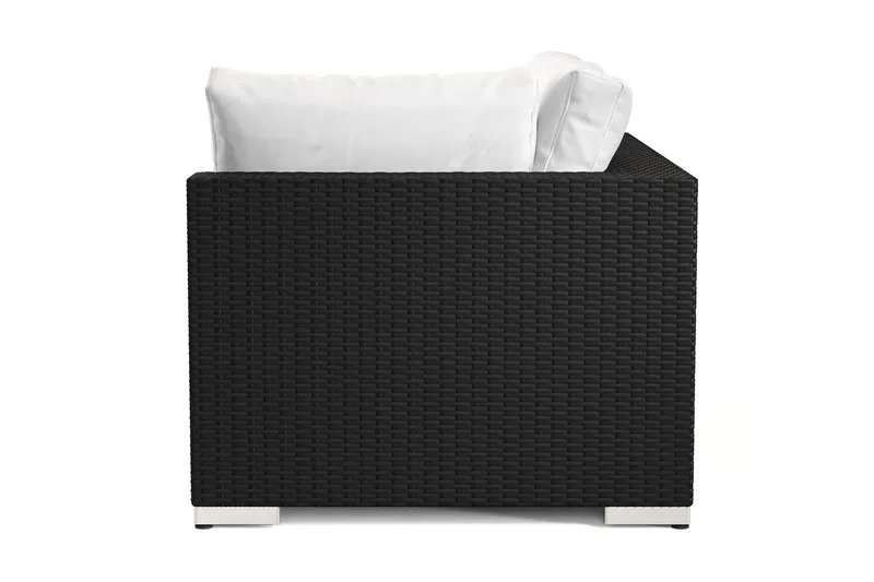 Bahamas Venstremodul Utendørs 140 cm i Kunstrotting - Svart - Hagemøbler - Loungemøbler - Moduler