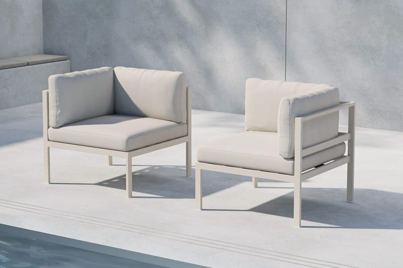 Copacabana hjørnemodul 74 cm utendørs - Beige - Hagemøbler - Loungemøbler - Moduler - Hjørnemodul hagesofa