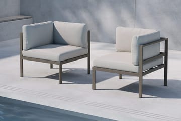 Copacabana hjørnemodul 74 cm utendørs - Brun - Hagemøbler - Loungemøbler - Moduler - Hjørnemodul hagesofa