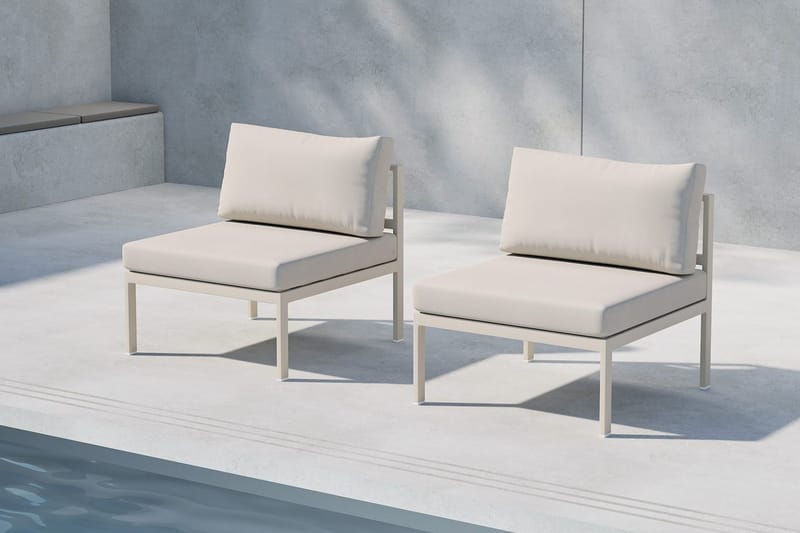 Copacabana midtmodul 70 cm utendørs - Beige - Hagemøbler - Loungemøbler - Moduler - Midtmodul hagesofa