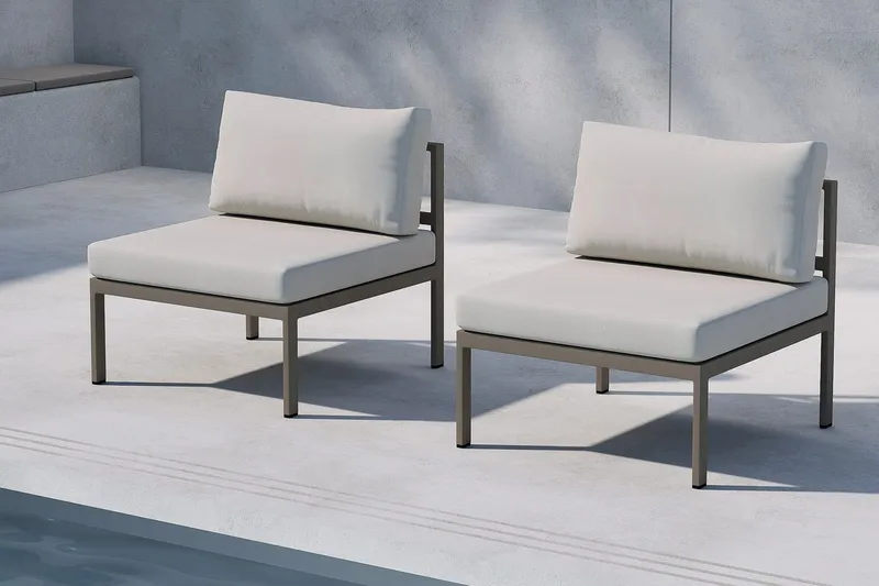 Copacabana midtmodul 70 cm utendørs - Brun - Hagemøbler - Loungemøbler - Moduler - Midtmodul hagesofa