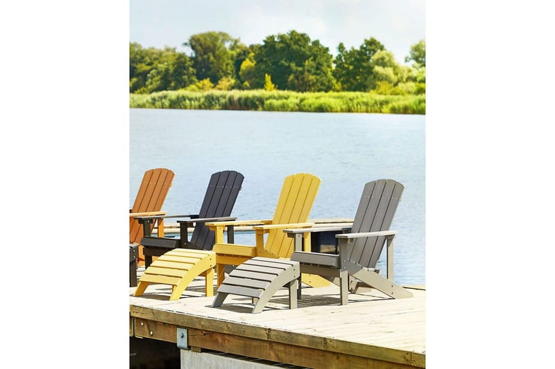 Fotstöd Beliani Adirondack Blå Dark grey - Hagemøbler - Loungemøbler - Moduler - Skamler & Krakker