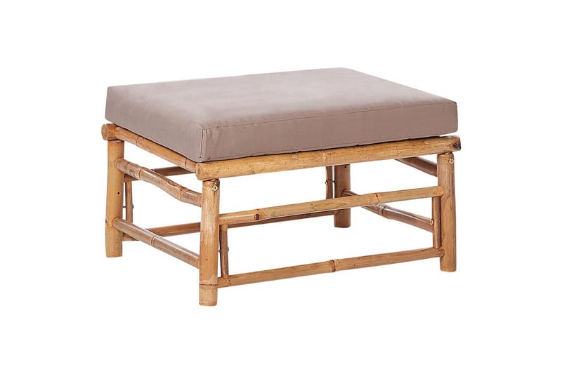 Hagefotskammel Cerreto Beige/lyst tre - Beige/lyst tre - Hagemøbler - Loungemøbler - Moduler - Skamler & Krakker