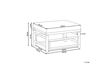 Hagefotskammel Cerreto Hvit/lyst tre - Hvit/lyst tre - Hagemøbler - Loungemøbler - Moduler - Skamler & Krakker