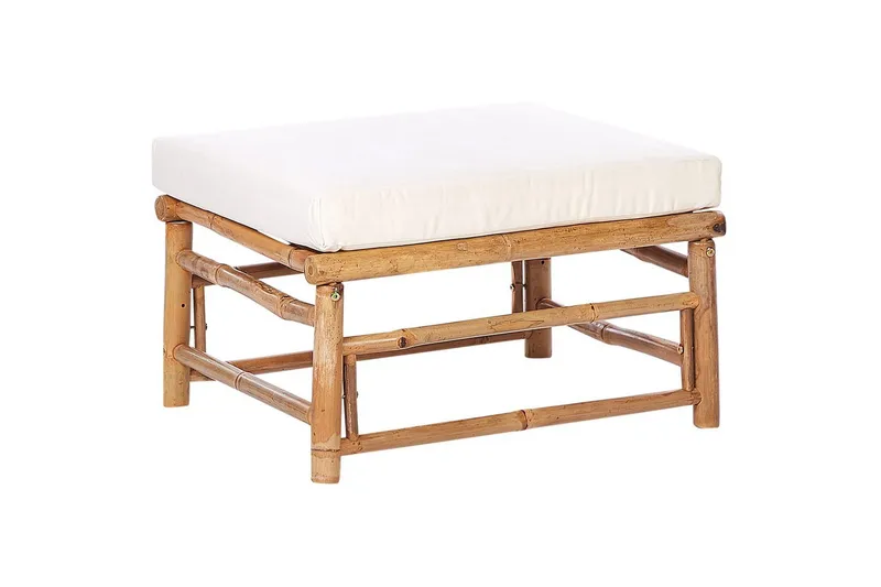 Hagefotskammel Cerreto Hvit/lyst tre, Hvit/lyst tre