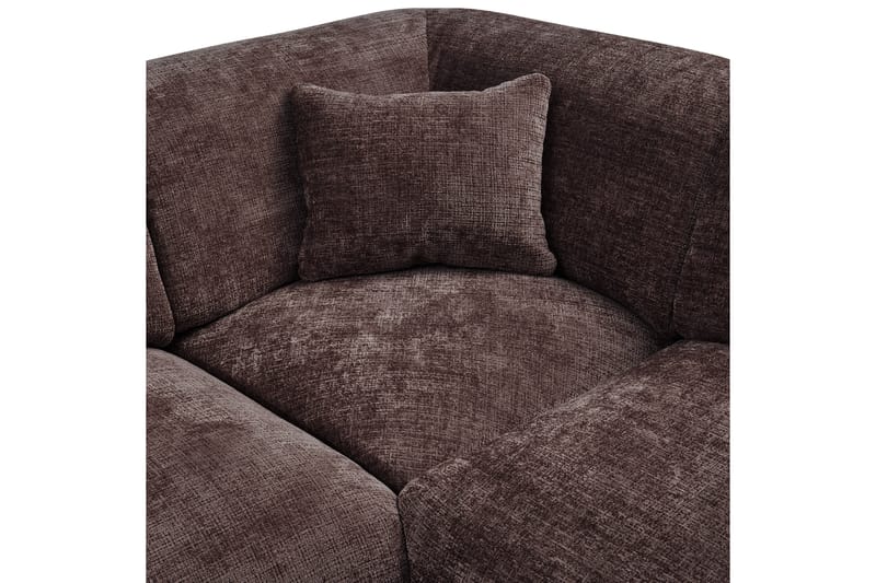 Hjørnesofa Sky - Varm brun, Høyre - Hagemøbler - Loungemøbler - Moduler - Hjørnemodul hagesofa