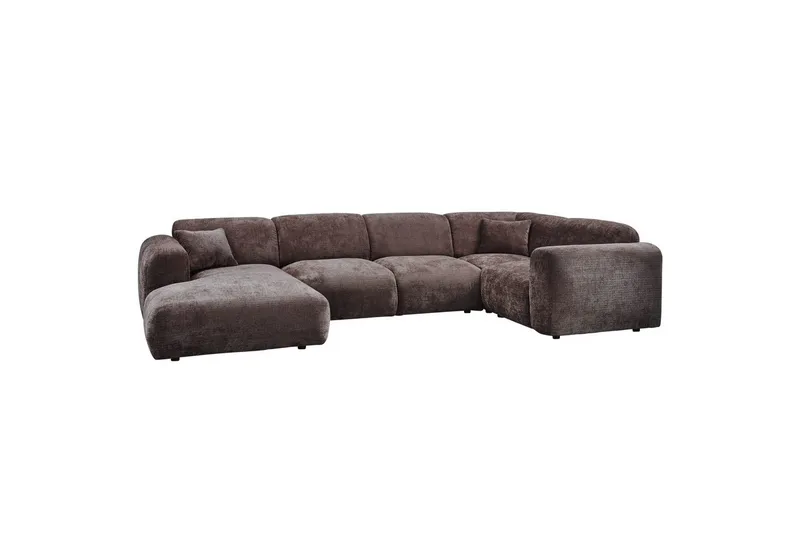 Hjørnesofa Sky - Varm brun, Høyre - Møbler - Sofaer - Hjørnesofa