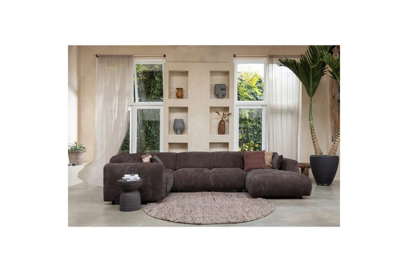 Hjørnesofa Sky - Varm brun, Venstre - Møbler - Sofaer - Hjørnesofa