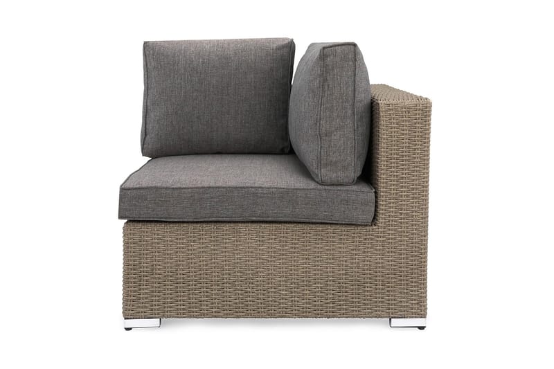 Marcus Hjørnemodul m Pute - Grå - Hagemøbler - Loungemøbler - Moduler - Hjørnemodul hagesofa