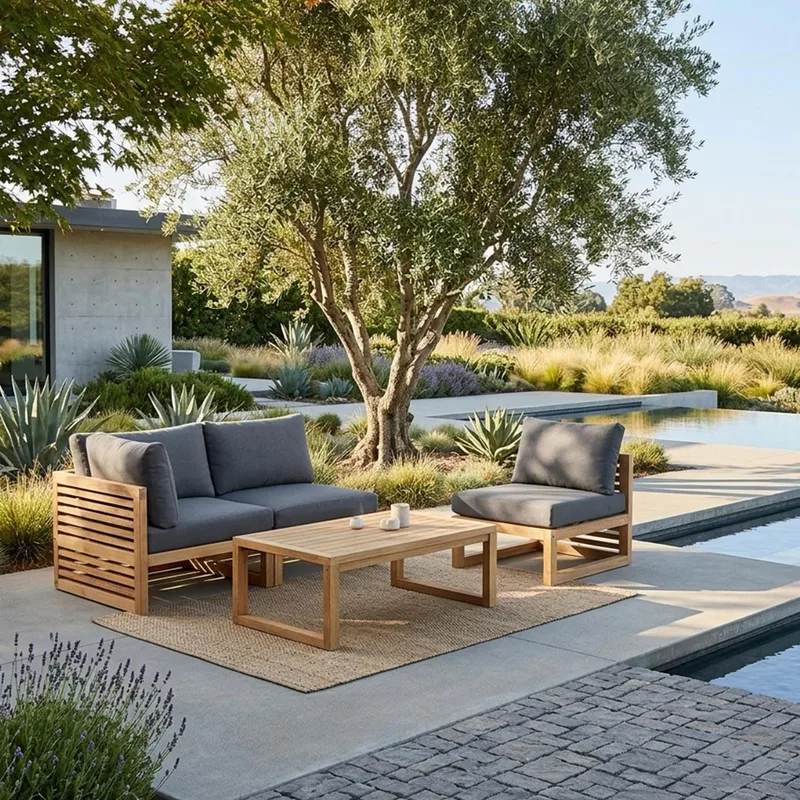 Modulsofa HOME4YOU Serenity 2-seter Høyre arm - brun - Hagemøbler - Loungemøbler - Moduler