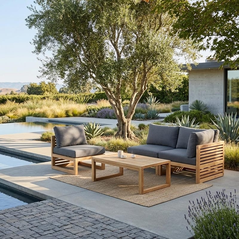 Modulsofa HOME4YOU Serenity midtdel - Brun - Hagemøbler - Loungemøbler - Moduler - Midtmodul hagesofa