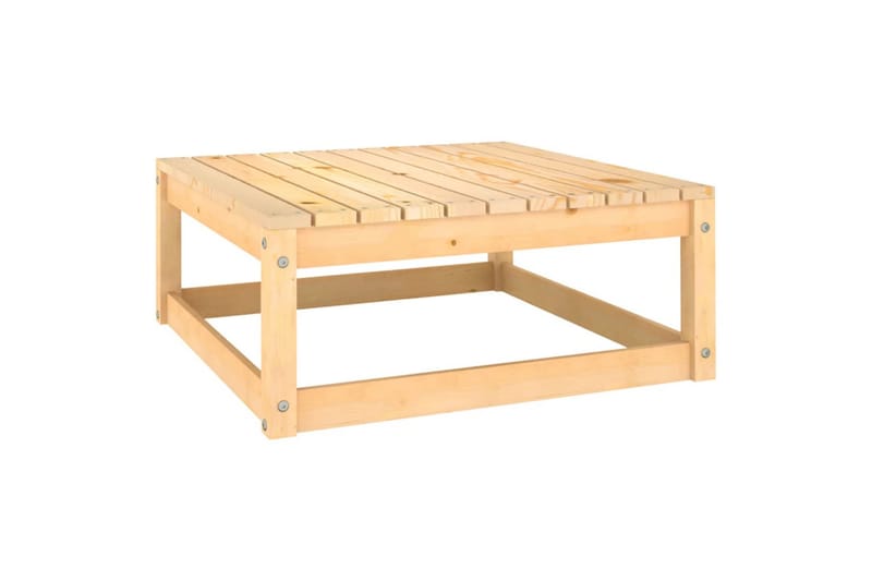 Fotskammel til hage 70x70x30 cm heltre furu - Brun - Hagemøbler - Loungemøbler - Moduler - Skamler & Krakker